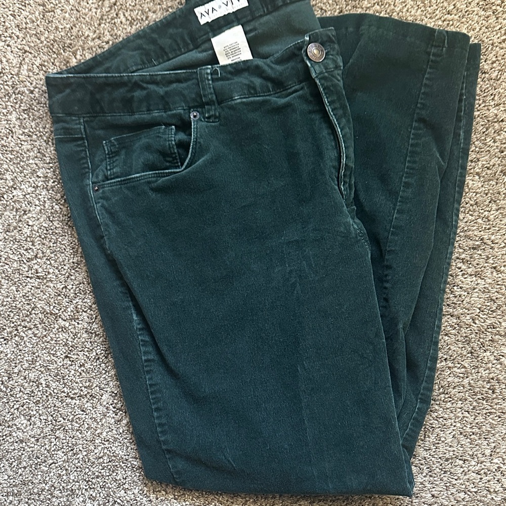 Dark Green Corduroy Pants